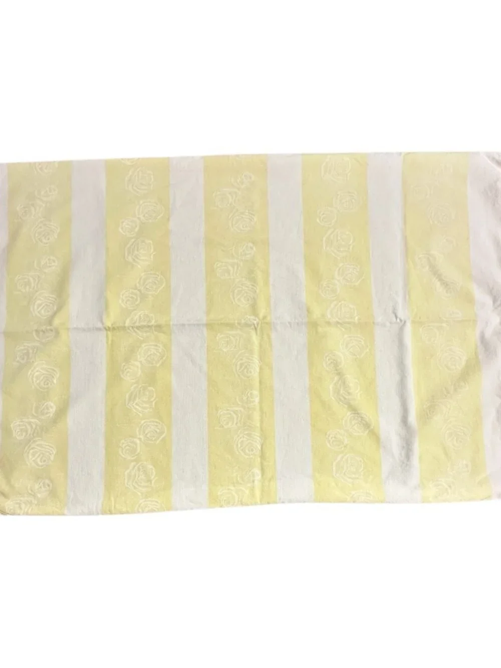 1950s Vintage Cotton Ticking Pillow Zippered Cover Freund Manhattan Cottagecore